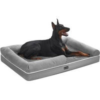 Produktbild von Feandrea Orthopädisches Hundebett aus Plüsch mit erhöhten Rändern in Grau XXL