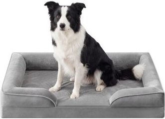 Feandrea Orthopädisches Hundebett Grau mit abnehmbarem Bezug und rutschfester Unterseite XL – Bild 1 von 3