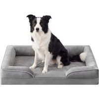 Produktbild von Feandrea Orthopädisches Hundebett Grau mit abnehmbarem Bezug und rutschfester Unterseite XL