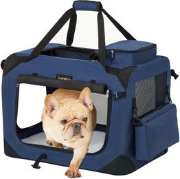 FEANDREA Tiertransporttasche für kleine Hunde und Katzen aus wasserabweisendem Oxford-Gewebe Grösse S Blau – Bild 1 von 7