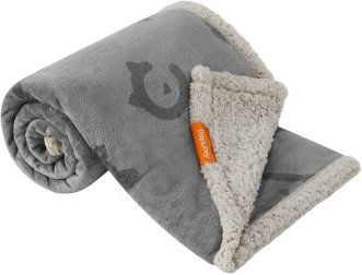 FEANDREA Wasserdichte Hundedecke aus Sherpa Fleece in Grau Größe L – Bild 1 von 3