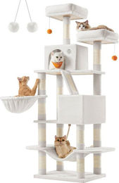 FEANDREA XL Kratzbaum für große Katzen 168 cm aus Plüsch mit Kippschutz – Bild 1 von 8