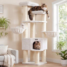 Feandrea XL Kratzbaum für große Katzen mit dicken Säulen aus Sisal und Plüsch – Bild 1 von 3