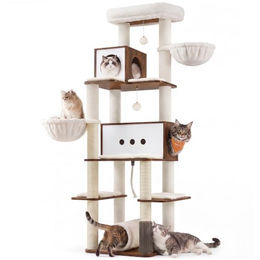 Feandrea XXL Kratzbaum für Katzen mit Katzenhaus und Katzenhöhlen 198 cm – Bild 1 von 1
