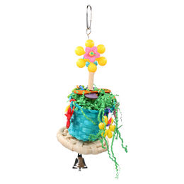 Produktbild von Feather World Intelligenzspielzeug Flower Pot aus Bambus für Nymphensittiche und Papageien bunt