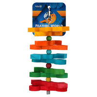 Produktbild von Feather World Intelligenzspielzeug Holz Puzzle & Treat für Papageien und Nymphensittiche bunt