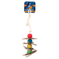 Produktbild von Feather World Vogelspielzeug Autumn aus Holz für Wellensittiche bunt 25 cm - 25 cm