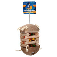 Produktbild von Feather World Vogelspielzeug Coco Jenga aus Kokosnuss für Papageien