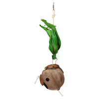 Produktbild von Feather World Vogelspielzeug Coconut Hide aus Kokosnuss für Nymphensittiche und Papageien Braun