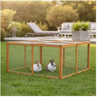 Produktbild von Feel2Home Freigehege aus Holz für Kaninchen Meerschweinchen und Hühner imprägniert