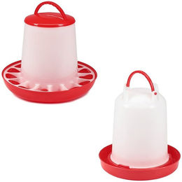 Feel2Home Geflügel Futterspender und Tränke Set aus Kunststoff mit 6 kg Futterspender und 6 Liter Tränke - 6 kg – Bild 1 von 1
