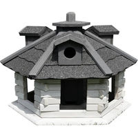 Produktbild von Feel2Home Vogelhaus XXL aus Holz mit aufklappbarem Futterspender 48 cm