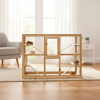 Produktbild von Feel2Home XXL Kleintierkäfig aus Holz als Freilaufgehege für Hamster und Mäuse
