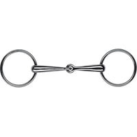 Produktbild von Feeling 2-Ring-Gebiss für Pferde aus Edelstahl mit dünnen vollen Läufen in Silber