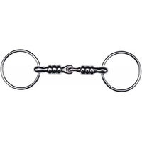 Produktbild von Feeling 2-Ring-Rollengebiss für Pferde aus Edelstahl in Silber