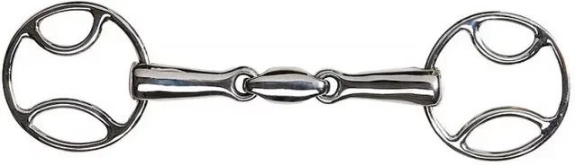 Produktbild von Feeling Anatomic 2-Ring-Pferdegebiss aus Edelstahl in Silber