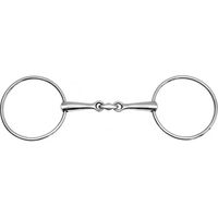 Produktbild von Feeling Anatomic Gebiss für Pferde mit 2 großen dünnen Ringen aus Edelstahl in Silber