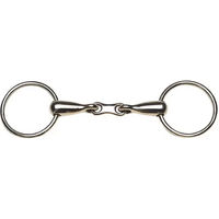 Produktbild von Feeling Bristol Gebiss mit 2 Ringen aus Edelstahl für Pferde 145 mm