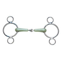 Produktbild von Feeling Continental Knebelgebiss mit 3-Ring Wangen aus Edelstahl bunt 145 mm