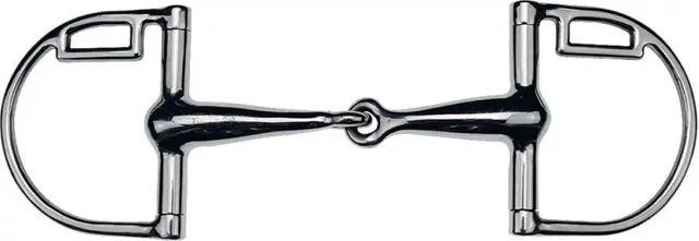 Feeling D-Ring Gebiss Loop Inside Dee Bit aus Edelstahl mehrfarbig 125 mm – Bild 1 von 2