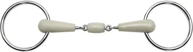 Produktbild von Feeling Flexi Doppelgelenktrense aus Edelstahl mit 2 Ringen für Pferde Mehrfarbig 135 mm