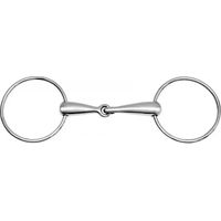 Produktbild von Feeling Gebiss mit 2 großen Ringen aus Edelstahl für Pferde in Silber