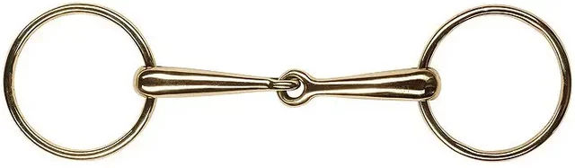 Produktbild von Feeling Gebiss mit 2 Ringen aus Cyprium Vollkanonen fein für Pferde in Gold