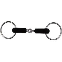Produktbild von Feeling Gebiss mit 2 Ringen aus Edelstahl und gebrochenem Gummi für Pferde