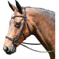 Produktbild von Feeling Ledertrense mit Zügel für Ponys in Braun mit silbernen Strass-Elementen