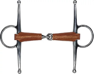 Produktbild von Feeling Schenkeltrense Wangengebiss mit Lederüberzug Mehrfarbig 115 mm