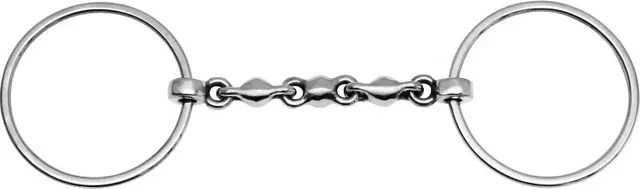 Produktbild von Feeling Waterford Gebiss für Pferde mit 2 großen Ringen aus Edelstahl in Silber