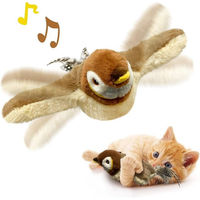 Produktbild von feinlux Elektrisches Katzenspielzeug Intelligenzspielzeug mit beweglichem Vogel aus Polyester und ABS für erwachsene Katzen