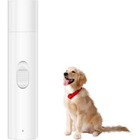 Produktbild von feinlux Krallenschleifer für Hunde und Katzen, geräuscharmer Krallenschneider in Weiß, USB aufladbar