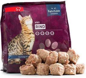 FeliFine Katzen Nassfutter Rind Nuggets Getreidefrei ohne Zucker und Konservierungsstoffe 528g – Bild 1 von 2