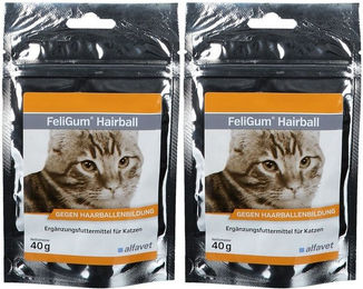 Produktbild von FeliGum Hairball Leckerli zur Unterstützung der Verdauung und Magen-Darm-Gesundheit für Katzen