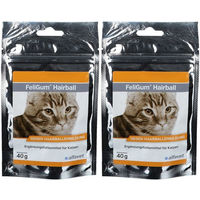 Produktbild von FeliGum Hairball Leckerli zur Unterstützung der Verdauung und Magen-Darm-Gesundheit für Katzen