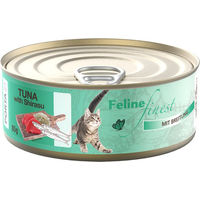 Produktbild von Feline Finest Katzenfutter Thunfisch mit Breitling Stückchen in Sauce 6 x 85 g - 6 x 85 g