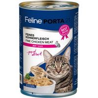 Produktbild von Feline Porta 21 Katzen Nassfutter Adult Huhn Stückchen in Sauce 6 x 400 g Sensitive ohne Zucker und Konservierungsstoffe - 6 x 400 g
