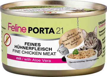 Produktbild von Feline Porta 21 Katzen Nassfutter Adult Huhn Stückchen in Sauce getreidefrei 6 x 90 g - 6 x 90 g