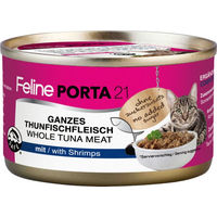 Produktbild von Feline Porta 21 Katzen Nassfutter Adult Thunfisch mit Garnele in Sauce 6 x 90 g - 6 x 90 g