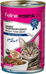 Produktbild von Feline Porta 21 Katzen Nassfutter Adult Thunfisch mit Stückchen in Sauce 6 x 400 g - 6 x 400 g