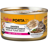Produktbild von Feline Porta 21 Katzen Nassfutter Adult Thunfisch mit Stückchen in Sauce getreidefrei 6 x 90 g - 6 x 90 g