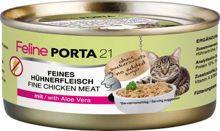 Produktbild von Feline Porta 21 Katzen Nassfutter Huhn mit Stückchen in Sauce getreidefrei 6 x 156 g - 6 x 156 g