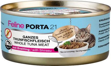 Produktbild von Feline Porta 21 Katzen Nassfutter Thunfisch in Sauce getreidefrei 6 x 156 g - 6 x 156 g