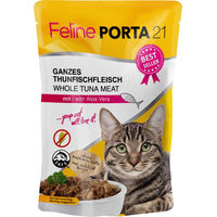 Produktbild von Feline Porta 21 Katzen Nassfutter Thunfisch mit Stückchen in Sauce getreidefrei 6 x 100 g - 6 x 100 g