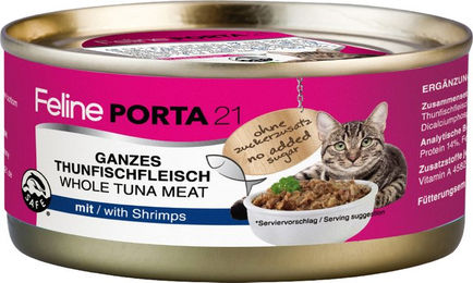 Produktbild von Feline Porta 21 Katzenfutter Thunfisch mit Shrimps 6 x 156 g - 6 x 156 g