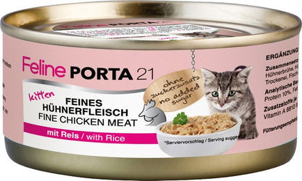 Produktbild von Feline Porta 21 Kitten Nassfutter Huhn in Sauce 6 x 156 g - 6 x 156 g