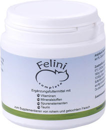 Produktbild von Felini Complete Hypoallergenes Nahrungsergänzungspulver mit Vitaminen für Katzen 250 g