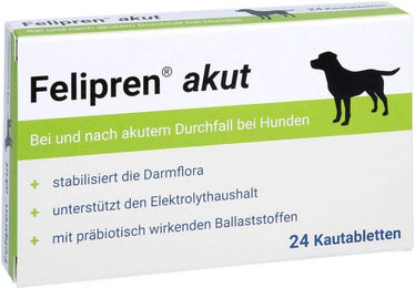 Felipren Akut Kautabletten bei Durchfall für Hunde 24 Stück – Bild 1 von 1