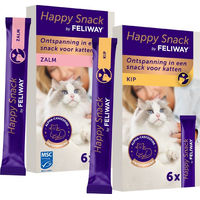 Produktbild von Feliway Happy Snack Katzen Leckerli Huhn zur Beruhigung 24 x 15 g